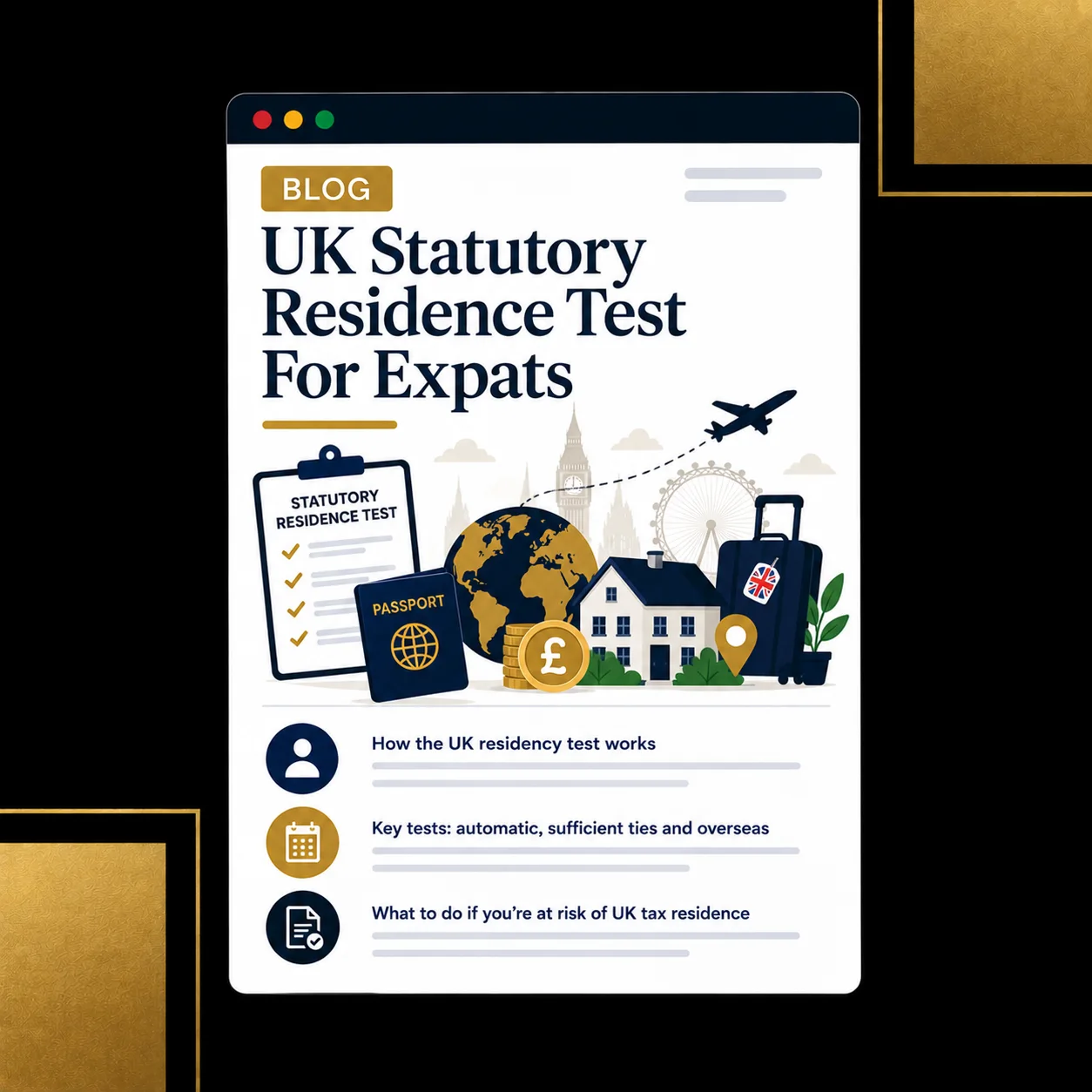 Guide to the UK Statutory Residence Test for expats