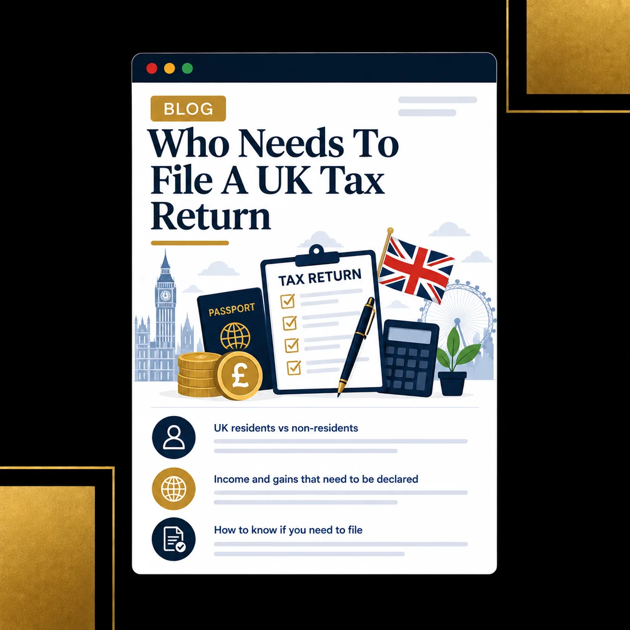 Guide to who needs to file a UK tax return